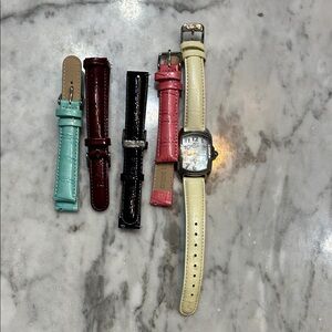 Invicta Women's Watch with Interchangeable Straps - Cream, Red, Black, Blue